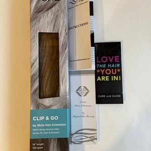 She Clip & Go #27 ‏ medium honey 18” Hair Extensio